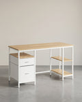 Bureau Vintage – Industrieel Design – Met Laden en Planken – Tot 50 kg