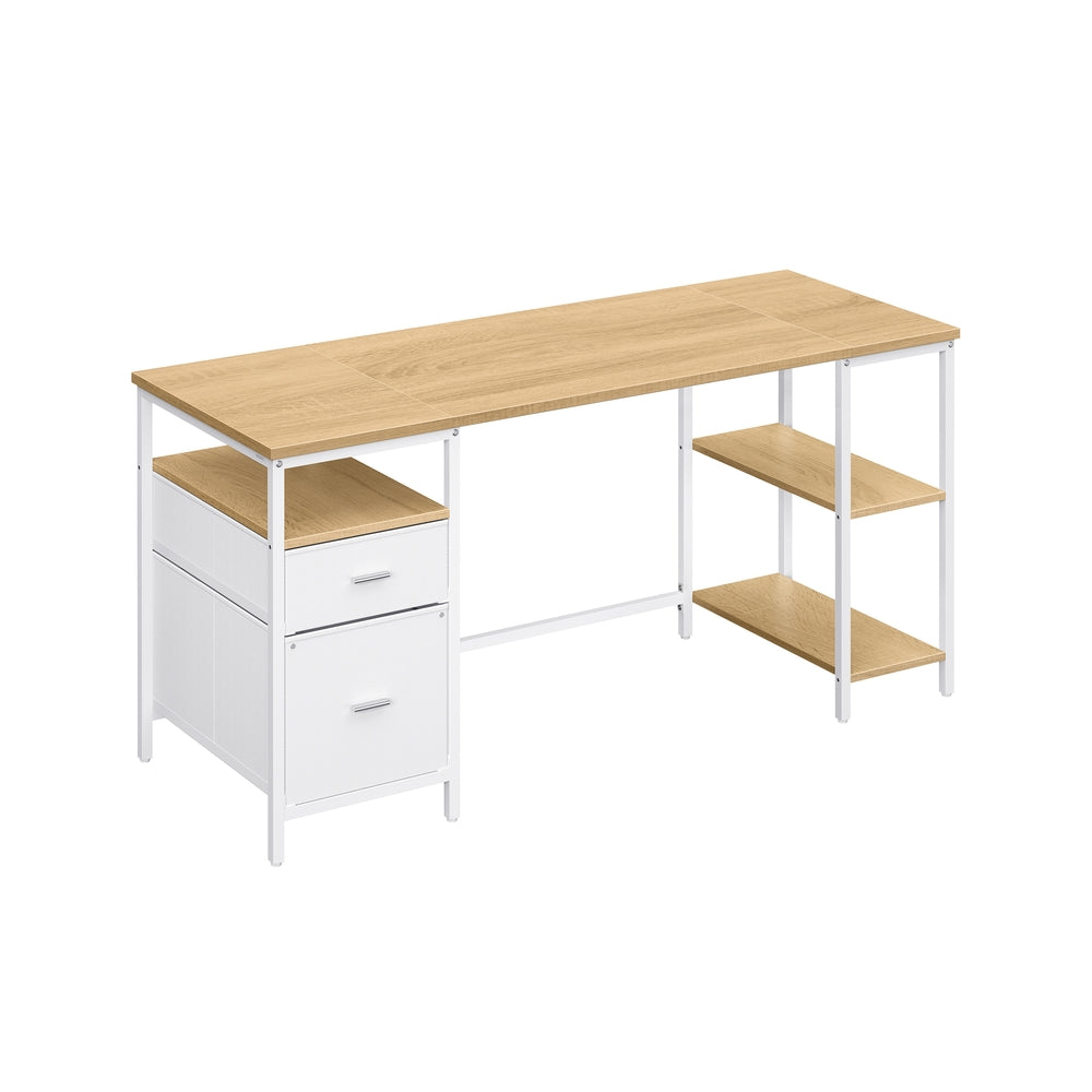 Vintage Bureau Wit Eiken 160 x 60 cm