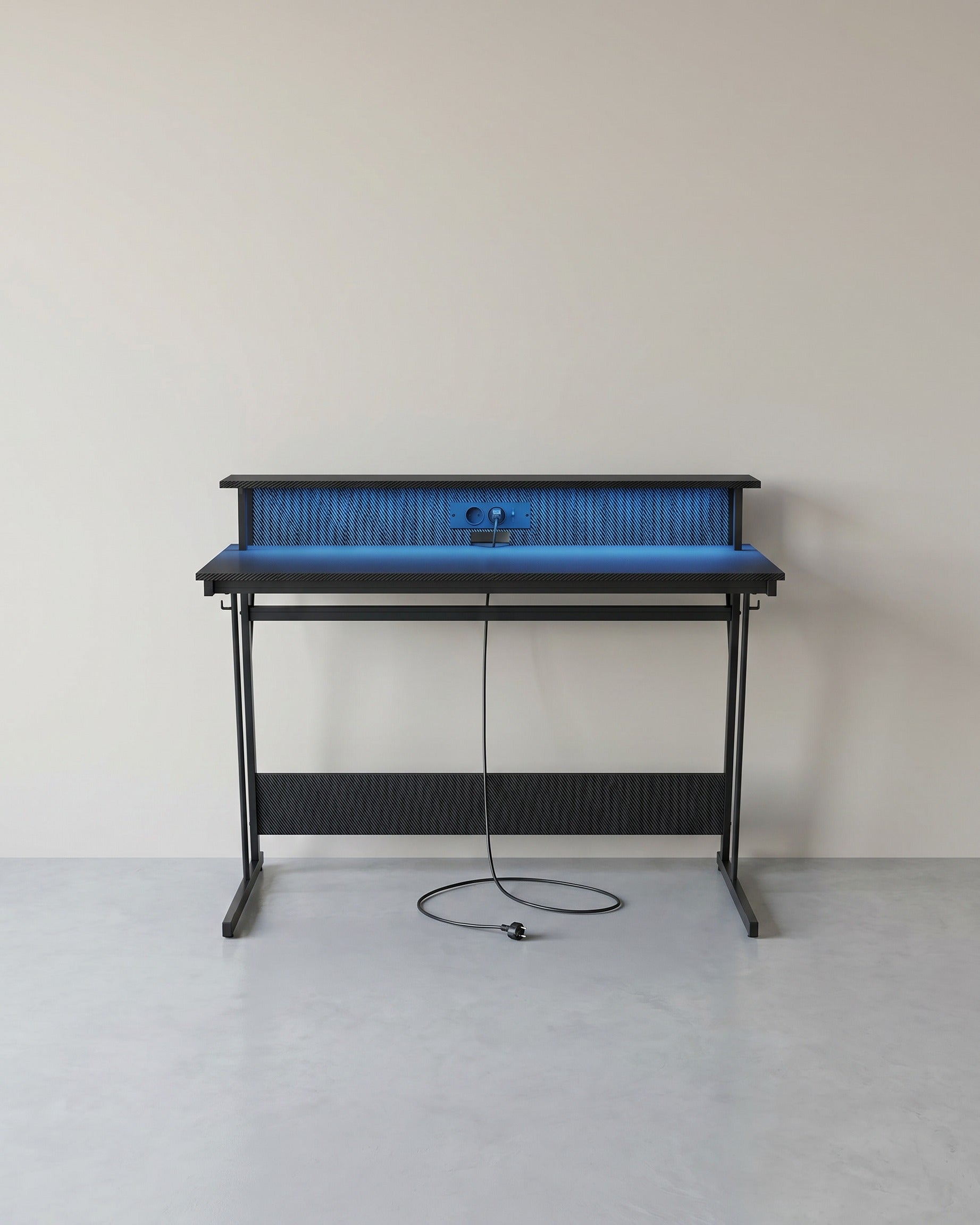 Gamebureau met LED - Gaming Tafel met Stopcontact en USB-aansluiting