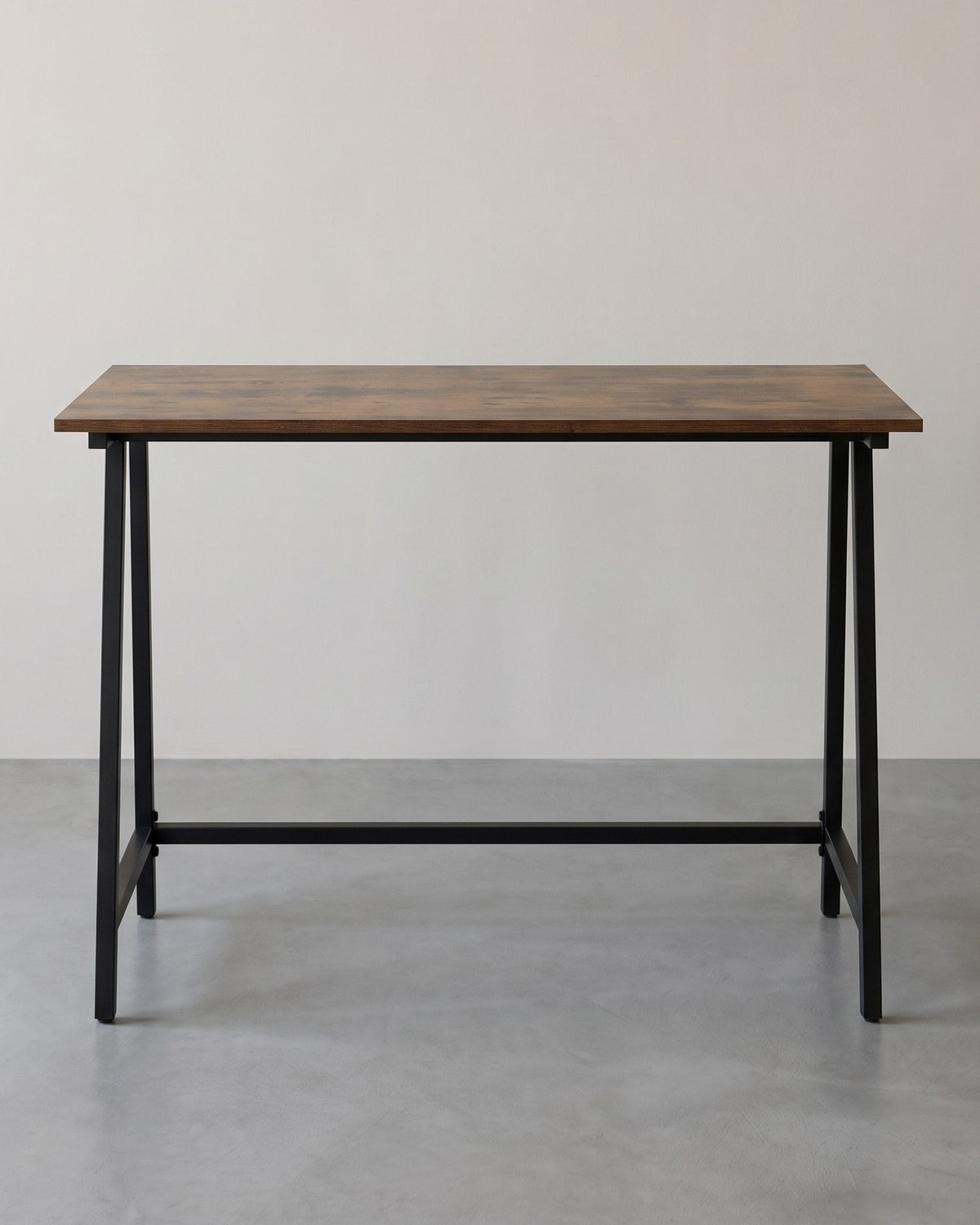 Industrieel Bureau met A-Frame Poten – Compacte Computertafel – Vintage Bruin – 100 x 50 cm