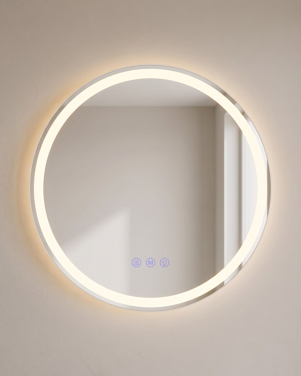 Ronde Badkamerspiegel met LED-Verlichting – Anti-condens – Dimbaar – 3 Lichtkleuren – Ø 51 of 61 cm