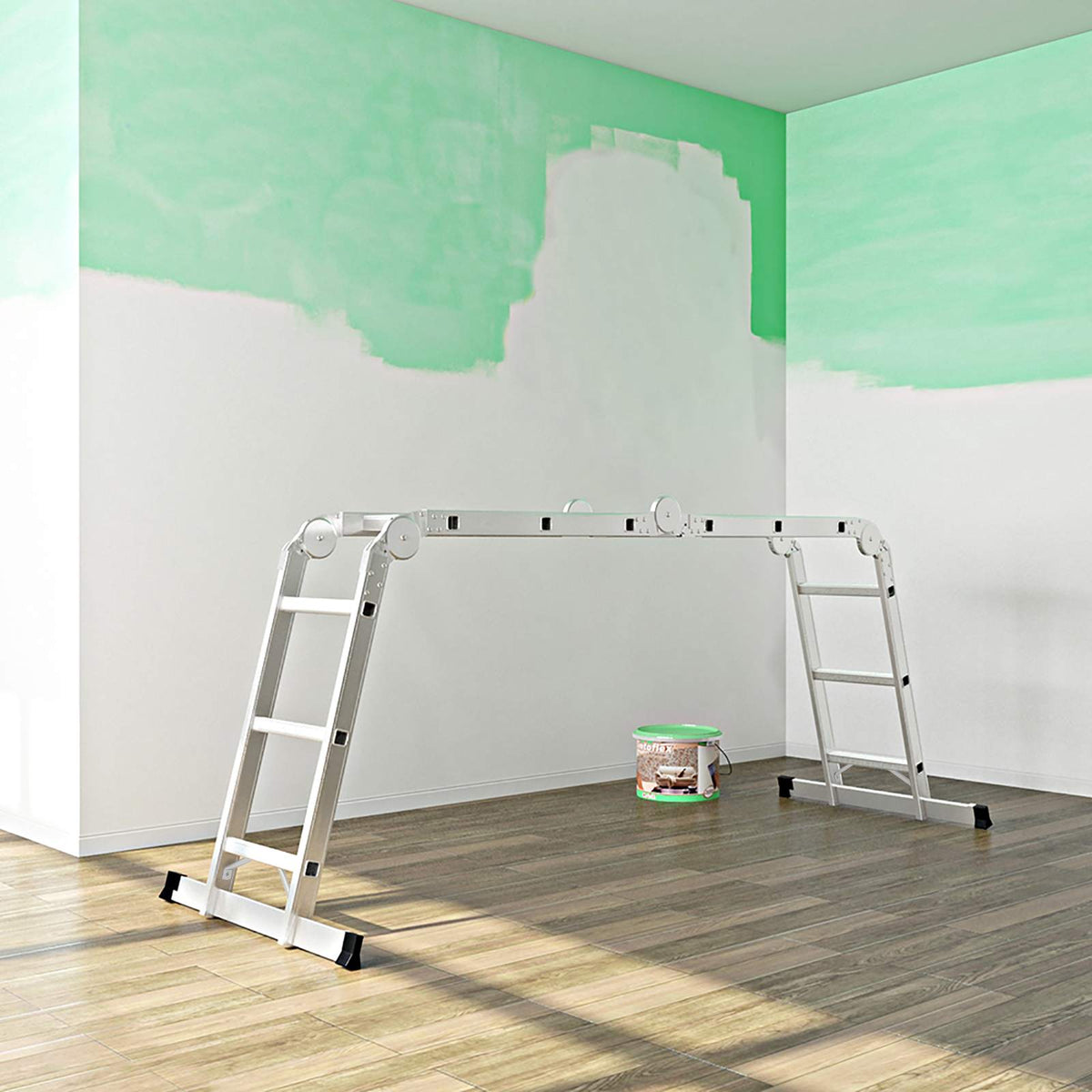 Multifunctionele Ladder 350 cm – Aluminium Vouwladder – Trap, Reikladder of Werkplatform