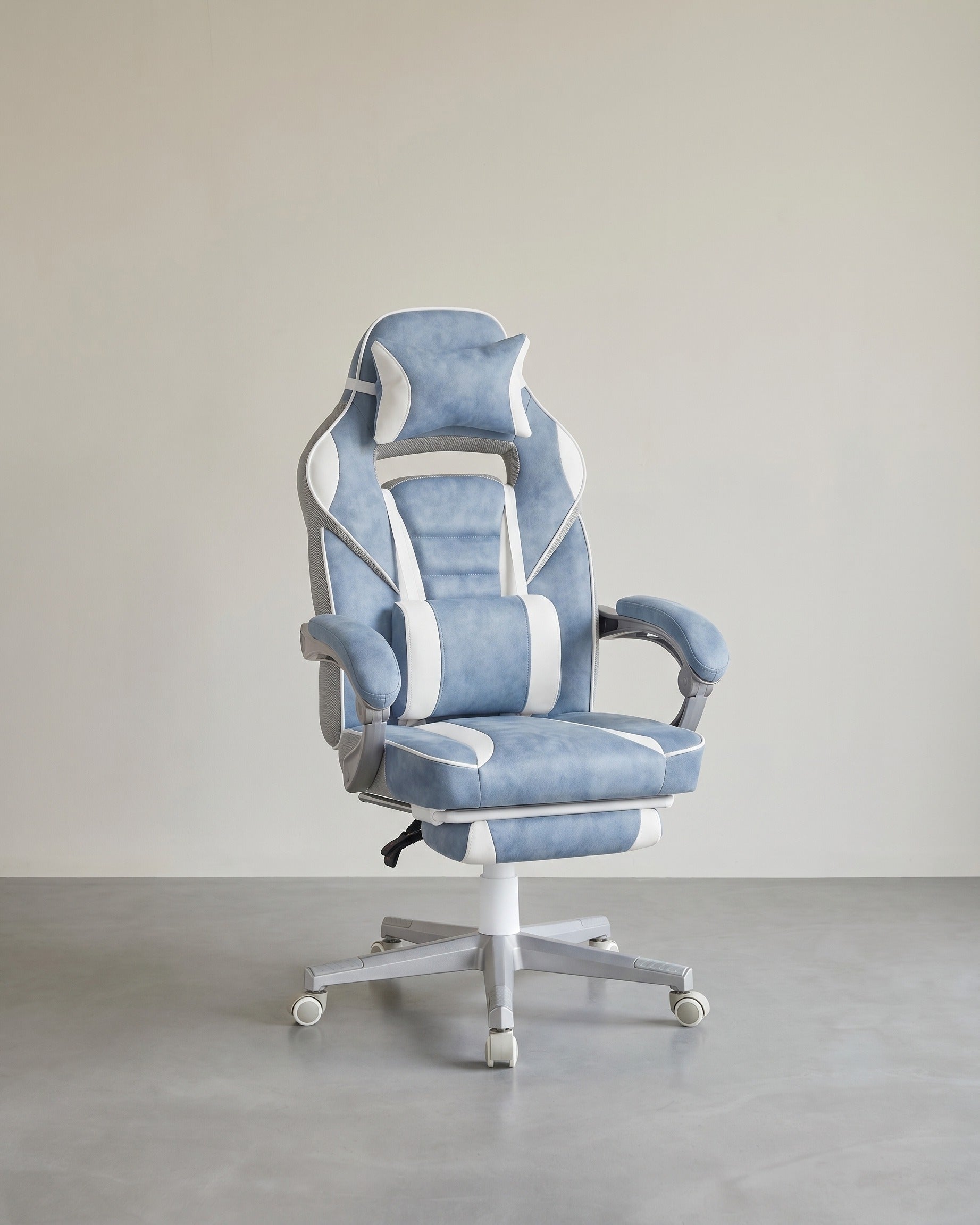 Gamestoel Ergonomisch – Met Hoofdkussen en Voetensteun – Verstelbaar