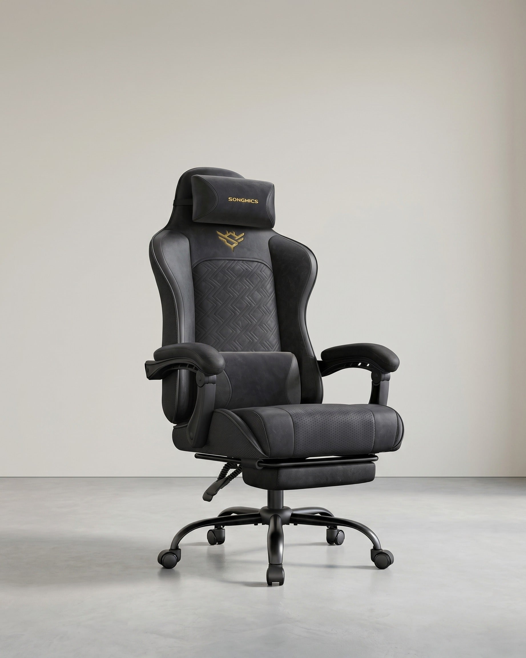 Gamestoel Ergonomisch – Met Voetsteun – Synchroonmechanisme – Volledig Verstelbaar