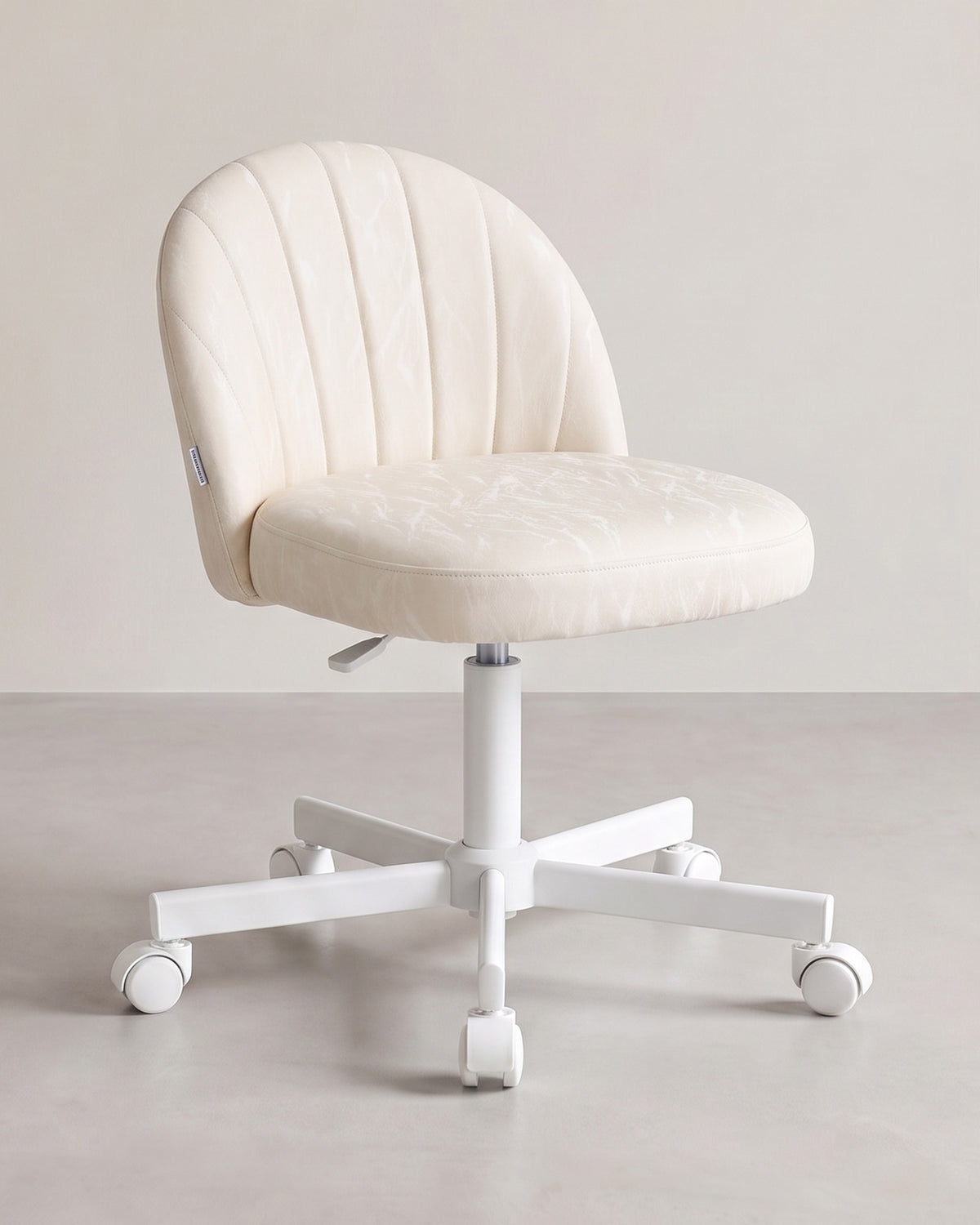 Bureaustoel Compact – Draaistoel met Zachte Bekleding – In Hoogte Verstelbaar – Ergonomische Rugleuning