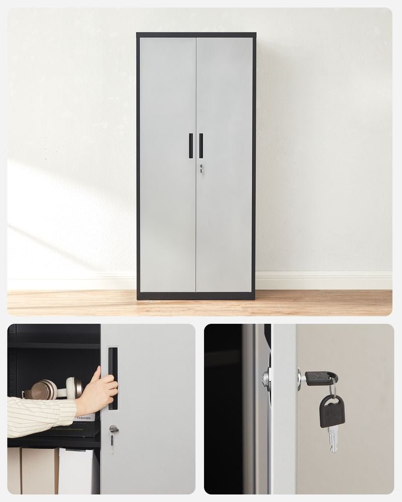 Archiefkast 180 cm - Stalen Opbergkast - Kantoorkast - De Vries Meubels