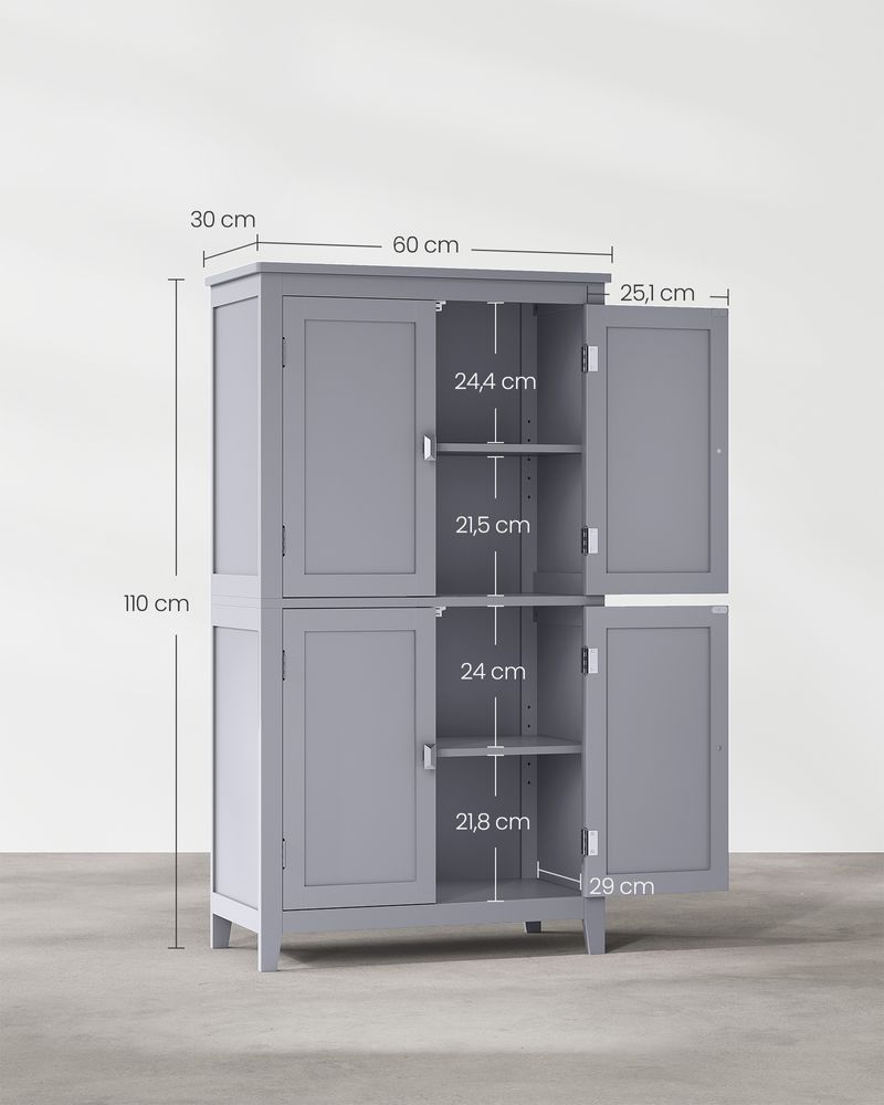 Badkamerkast met Boven - en Onderkast – Ruime Opbergruimte en Verstelbare Planken - De Vries Meubels