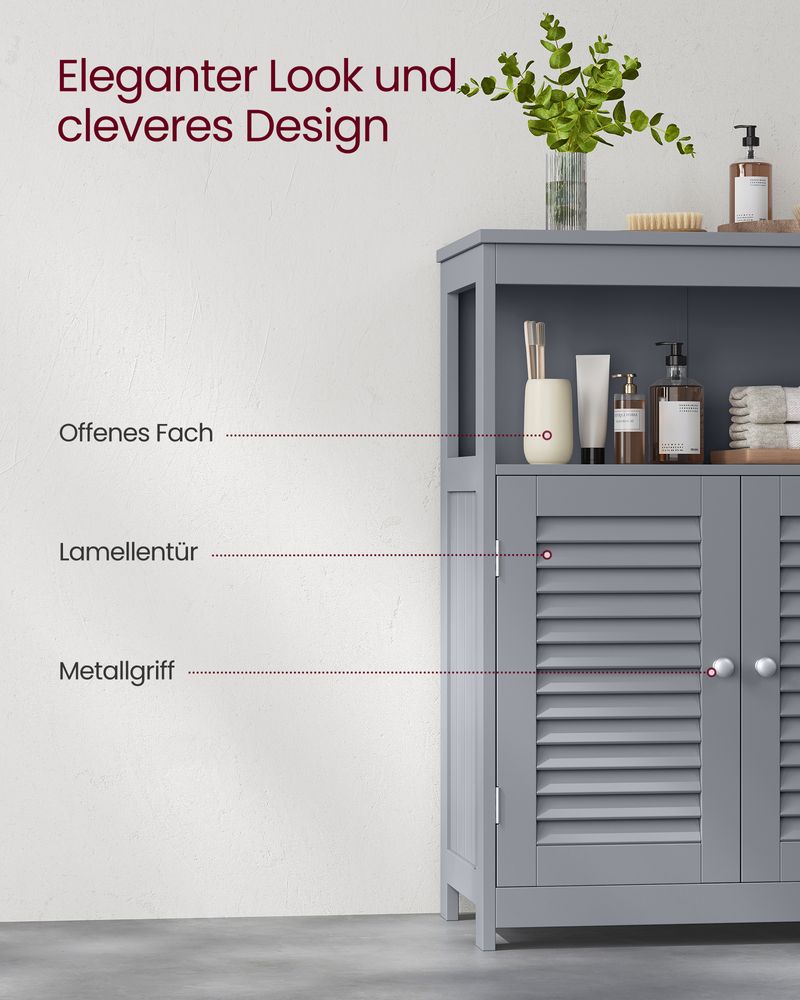 Badkamerkast met Lamellendeuren – Vochtbestendig en Praktisch - De Vries Meubels