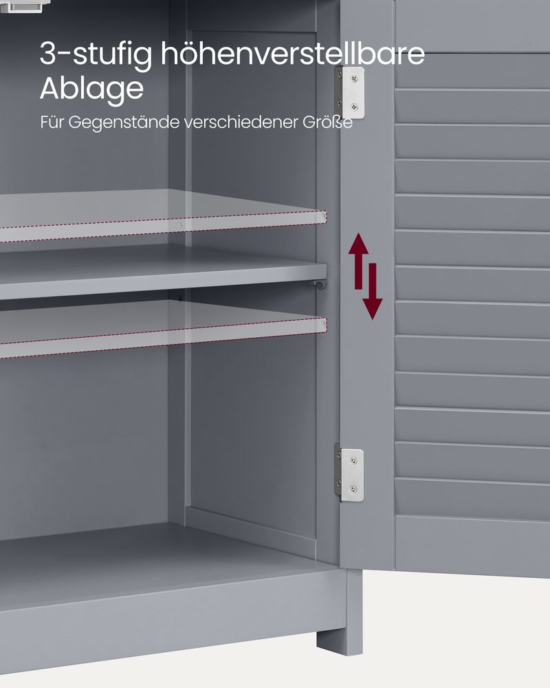 Badkamerkast met Lamellendeuren – Vochtbestendig en Praktisch - De Vries Meubels