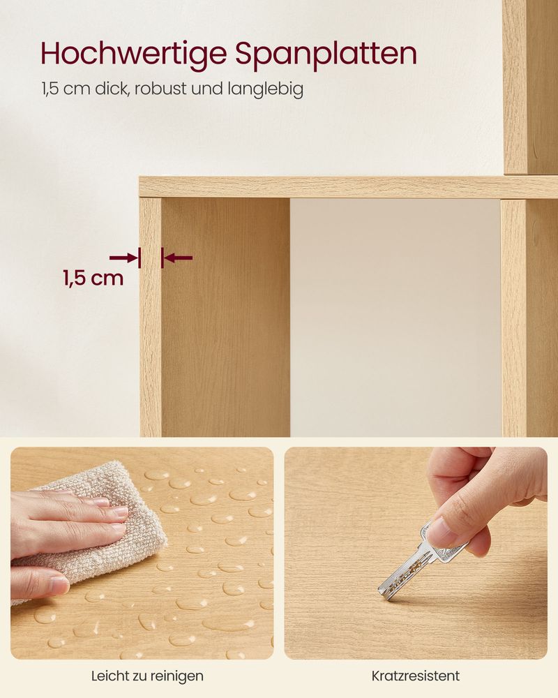 Boekenkast met 10 Open Compartimenten – Veelzijdige Roomdivider voor Boeken en Decoraties - De Vries Meubels