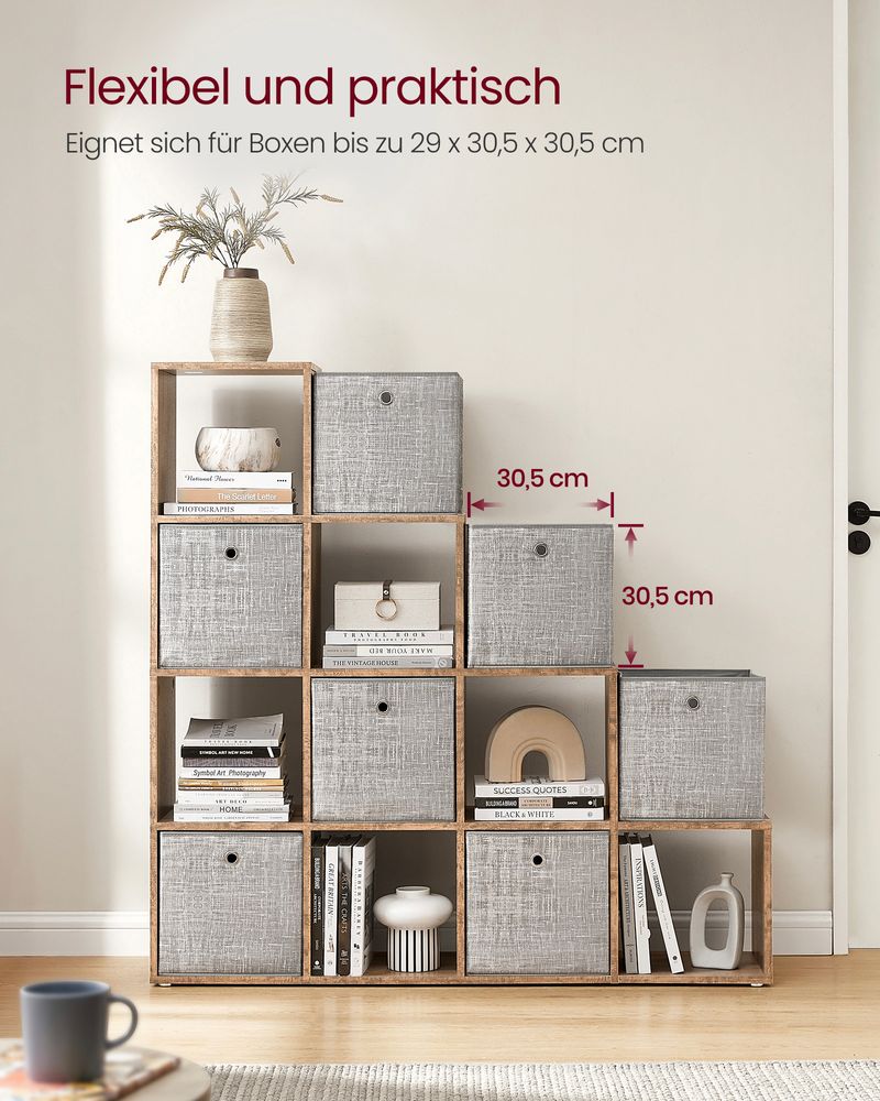 Boekenkast met 10 Open Compartimenten – Veelzijdige Roomdivider voor Boeken en Decoraties - De Vries Meubels