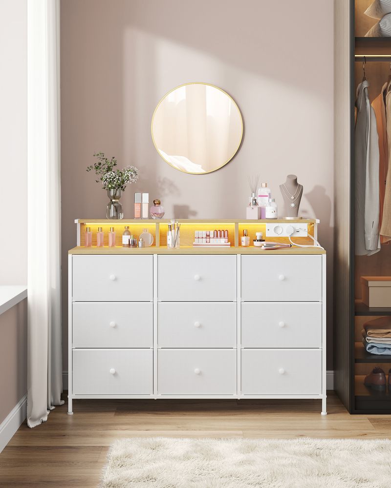 Commode met USB & Stopcontact - Ladekast met LED - verlichting - De Vries Meubels