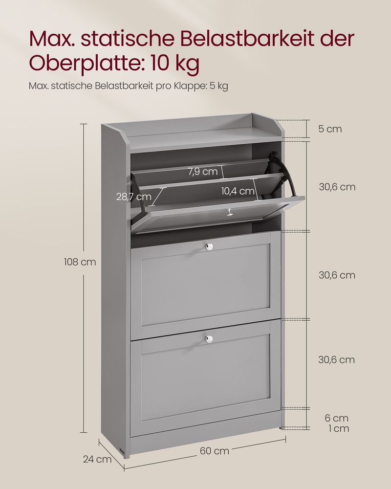 Compacte en stijlvolle schoenenkast met verstelbare indeling - De Vries Meubels