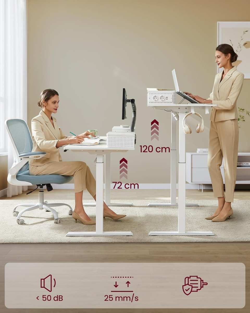 Elektrisch Sta Bureau met LED - Gamebureau - Zit Sta Bureau - In hoogte verstelbaar - De Vries Meubels