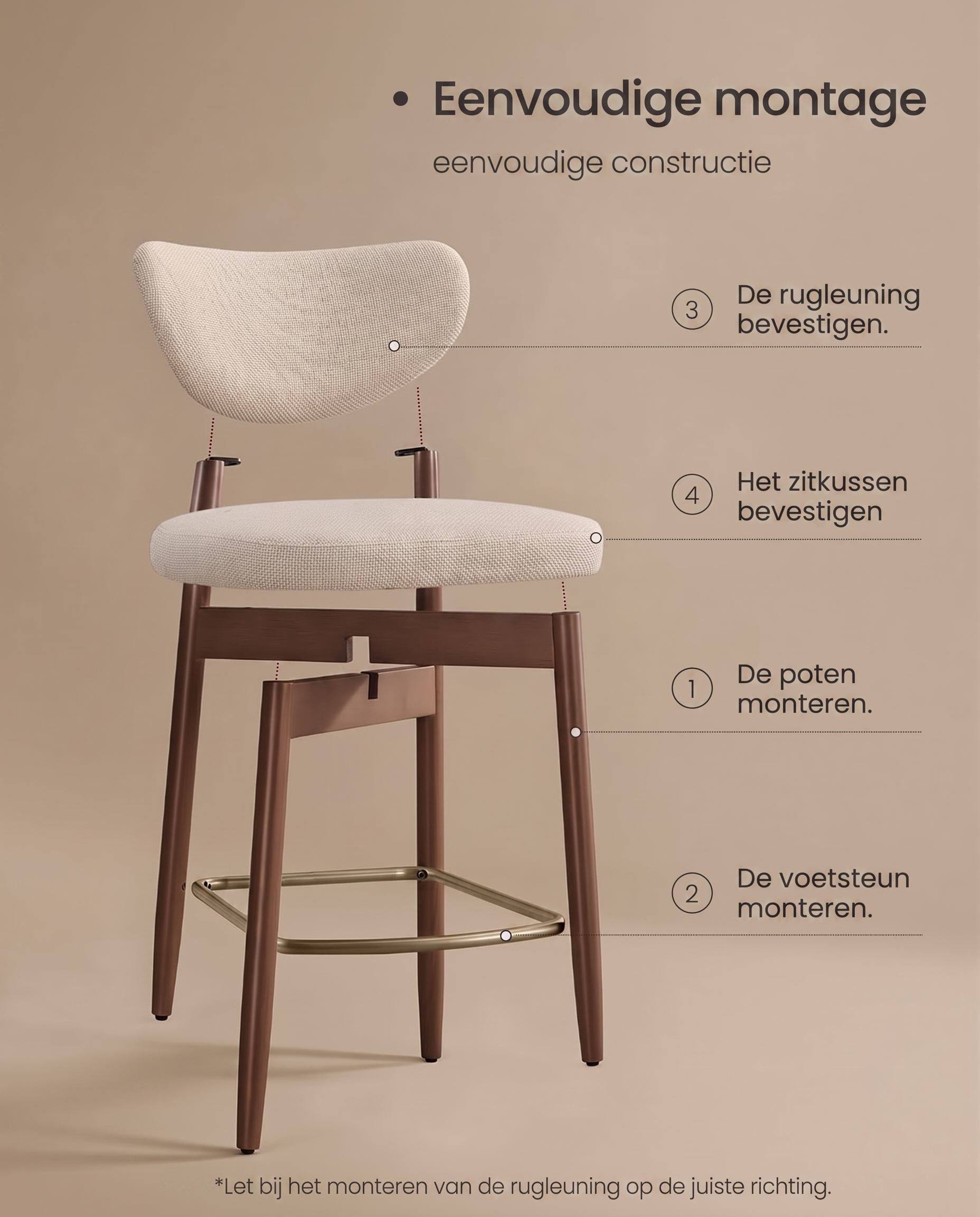 Eenvoudige montage in vier stappen