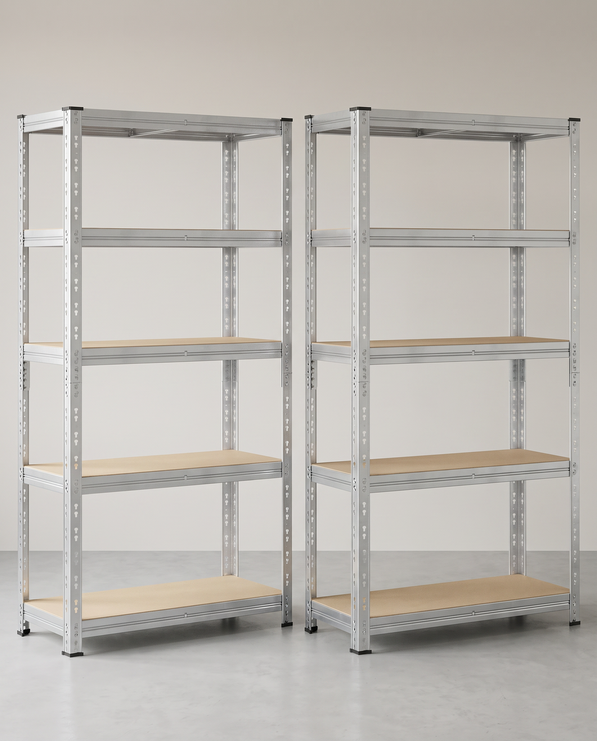 Zwaar Opbergrek met 5 Verstelbare Planken – Tot 875 kg per Rek – Zonder Schroeven – 150, 180 of 200 cm