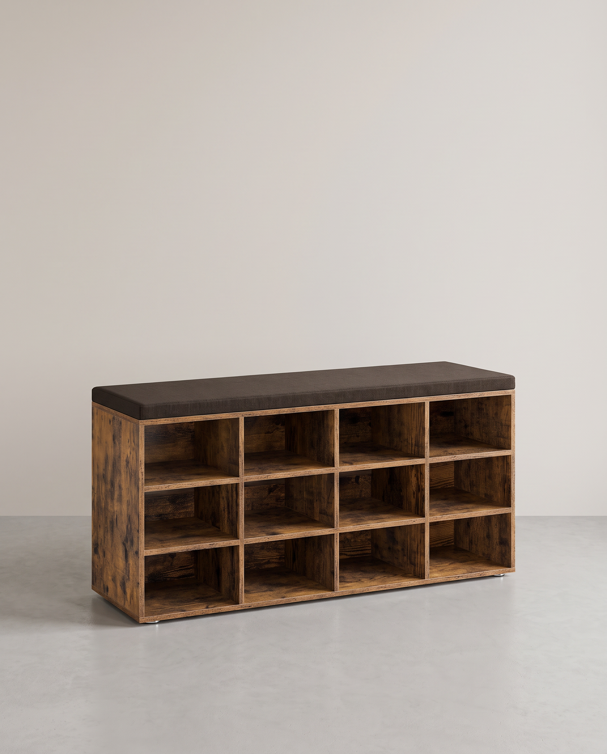 Schoenenbank met Opbergruimte – Verstelbare Planken – Linnenlook Bekleding – Tot 136 kg
