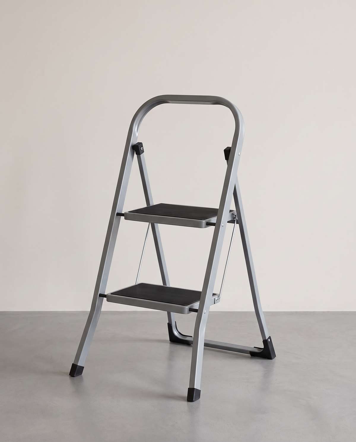 Opvouwbare Huishoudtrap – 3 Treden – Stalen Trapladder met Handgreep – 150 kg Draagvermogen