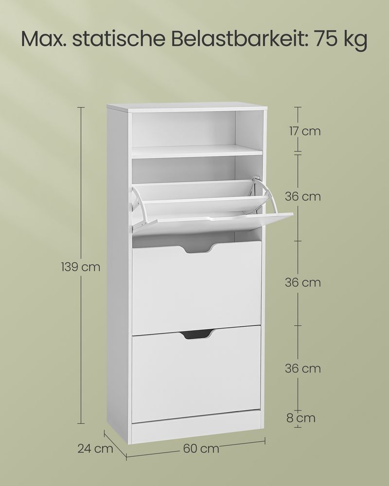 Hoge en veelzijdige schoenenkast met stijlvol design - De Vries Meubels