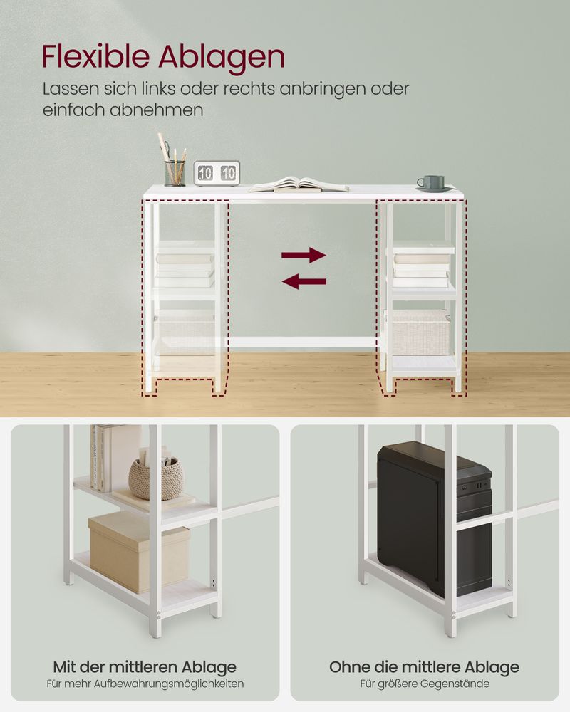 Industrieel Bureau 120 cm breed - Met Verplaatsbare Planken - De Vries Meubels