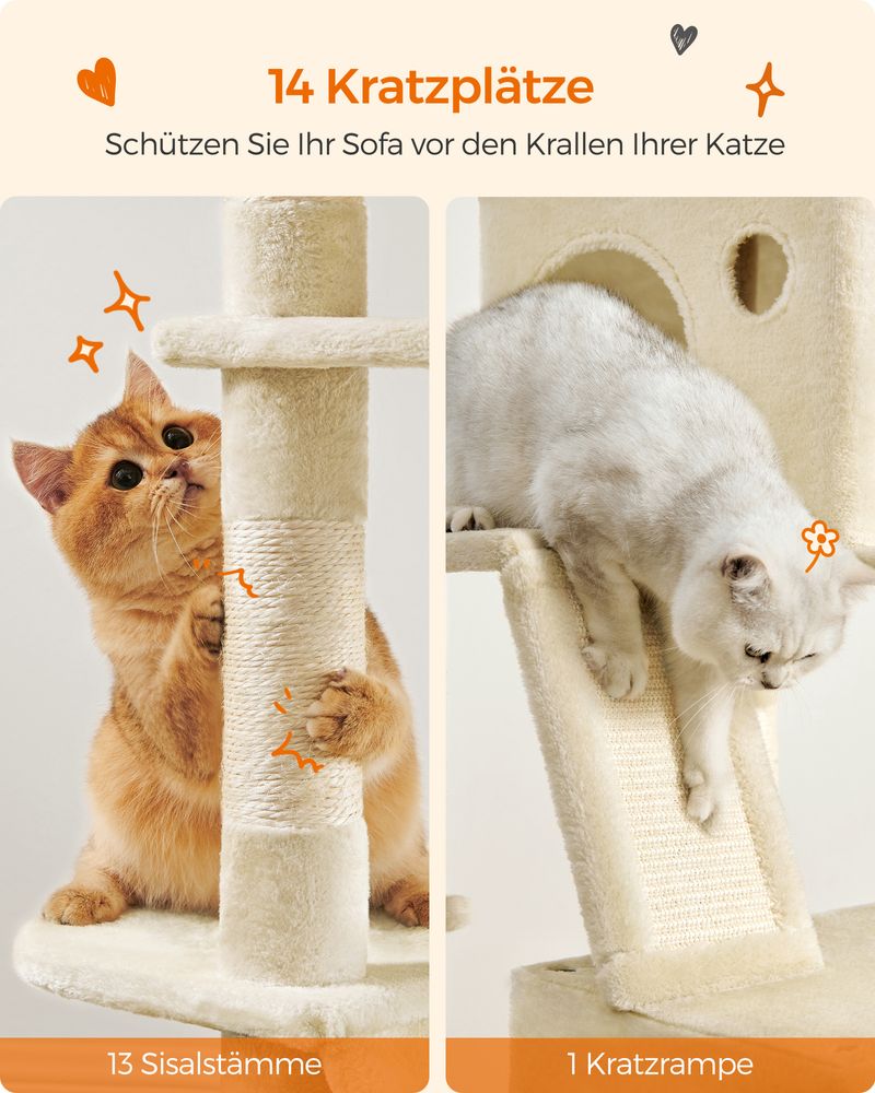 Krabpaal 206 cm - De Ultieme Speel - en Rustplek voor Jouw Kat - De Vries Meubels