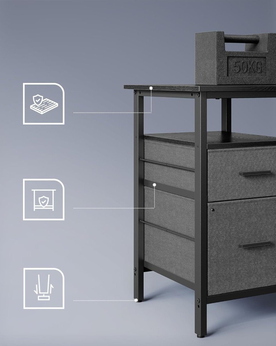 L - vormig Hoekbureau met LED - Verlichting & Stopcontacten - USB - Poorten - Gamebureau - De Vries Meubels