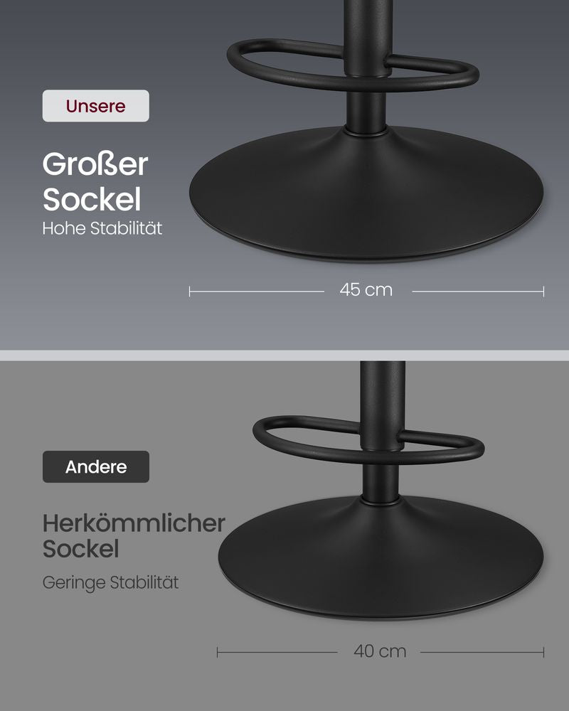 Luxe Barstoelen Set van 2 - Verstelbaar - 360° Draaibaar - De Vries Meubels