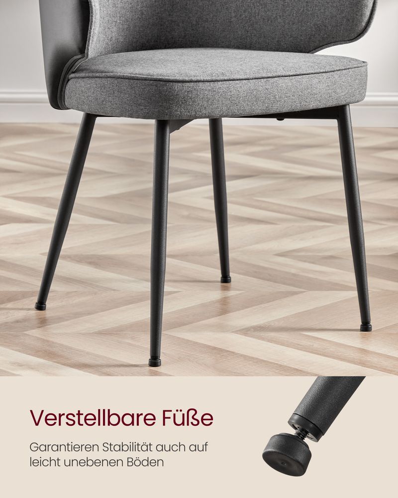 Moderne eetkamerstoelen met armleuning – Set van 2 - De Vries Meubels