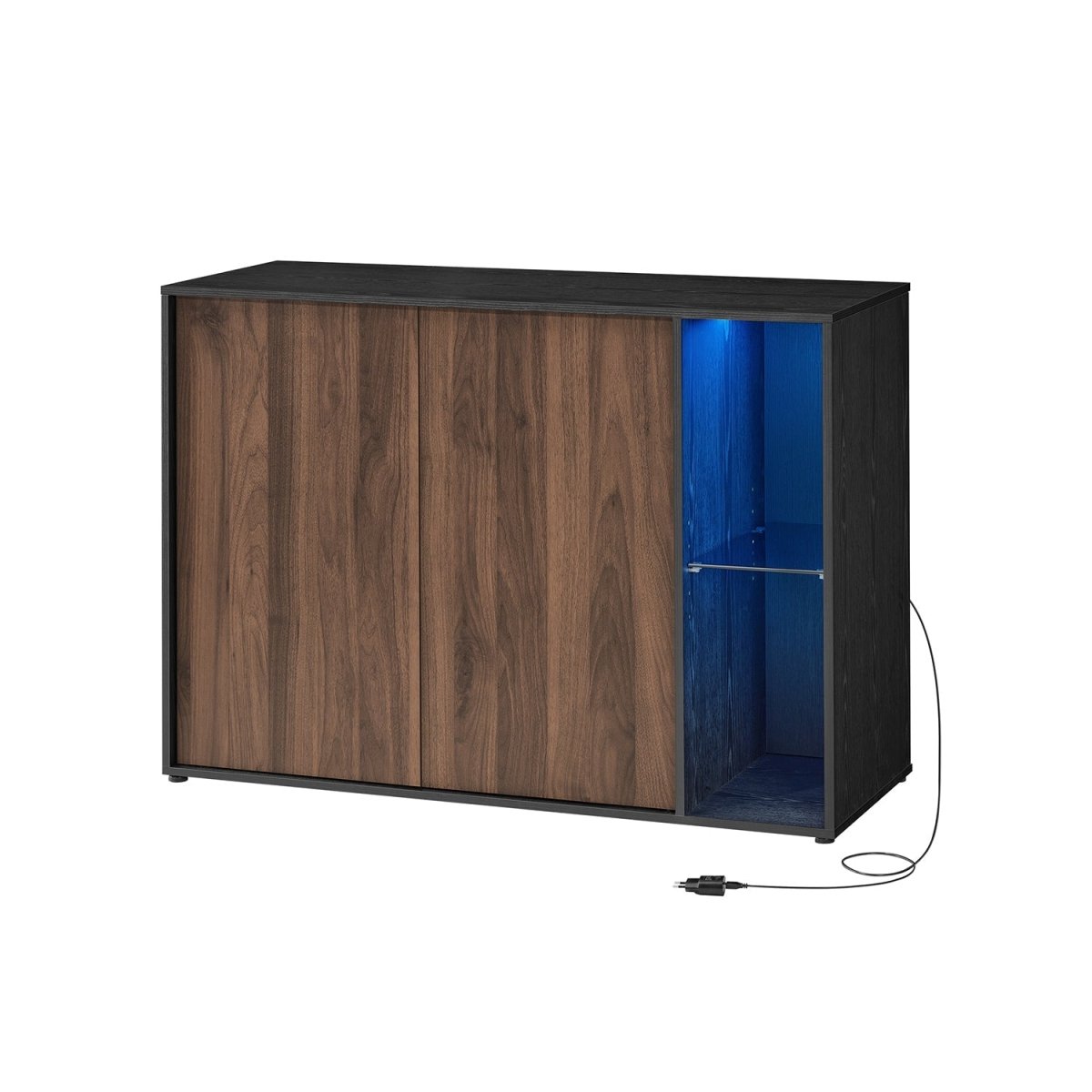Opbergkast met LED - verlichting - Dressoir met Open & Gesloten Vakken - De Vries Meubels