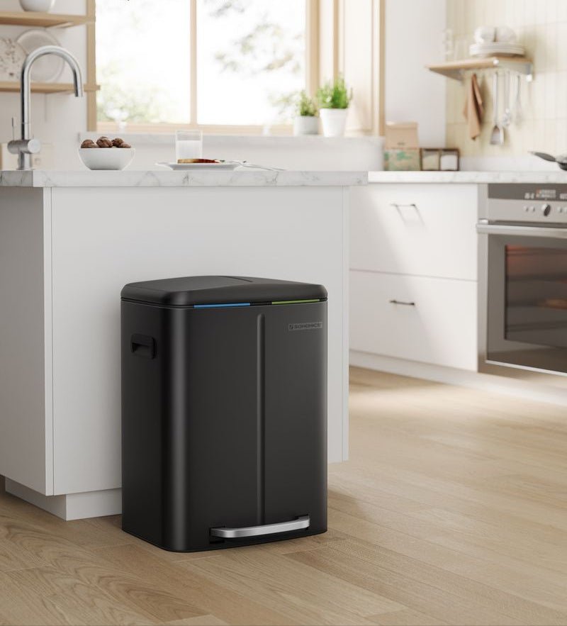 Pedaalemmer 40L - Met 2 Binnenemmers - Afvalscheiding - De Vries Meubels