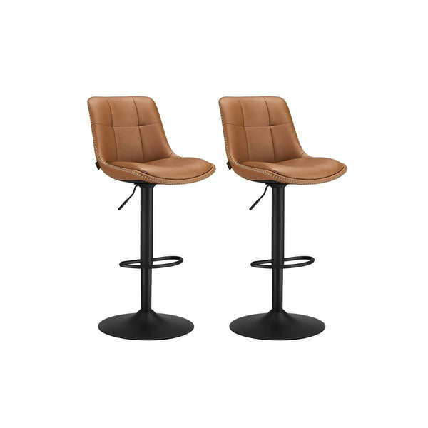 Ya-Home Set van 2 barkrukken fluwelen draaibare barstoelen met