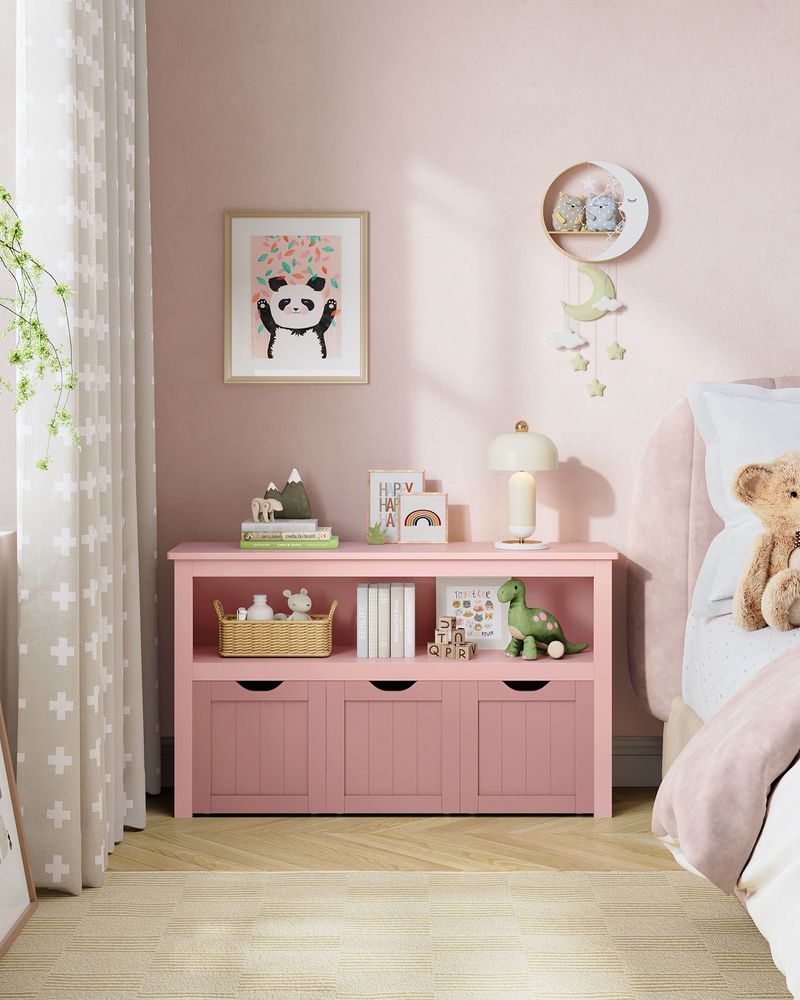 Speelgoedkast met 3 opbergbakken - Stijlvol en Praktisch - Kinderkamer - De Vries Meubels