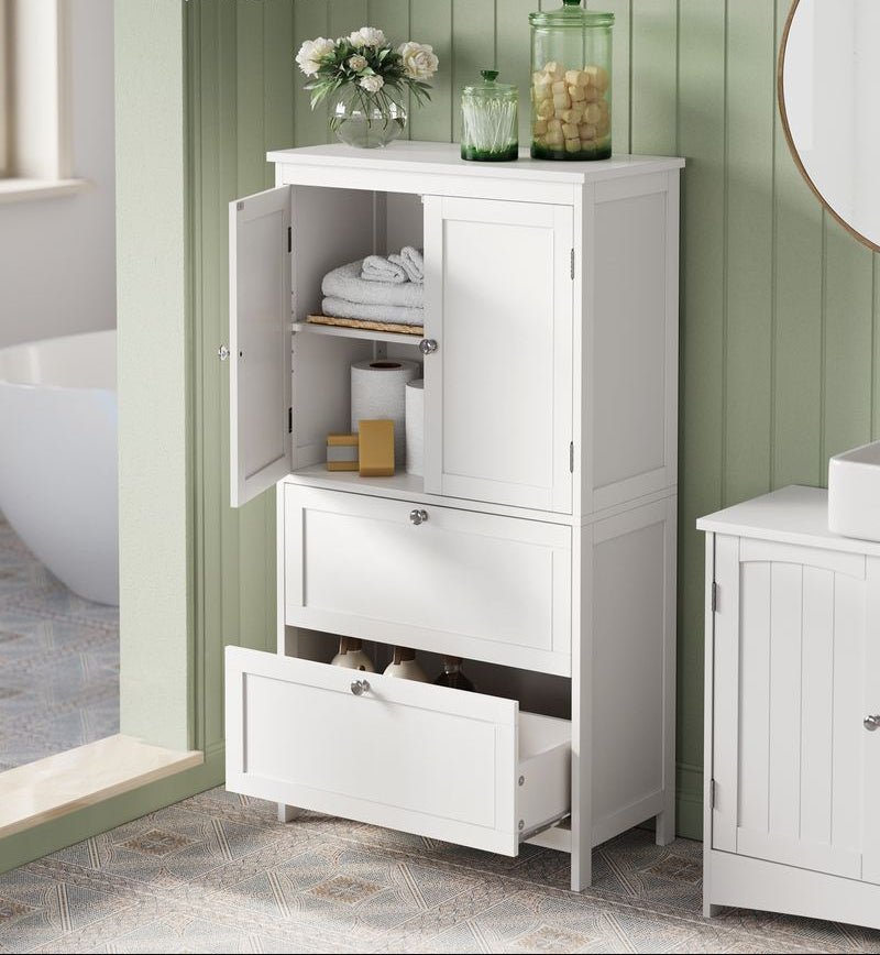 Stijlvolle badkamerkast met verstelbare opbergruimte - De Vries Meubels