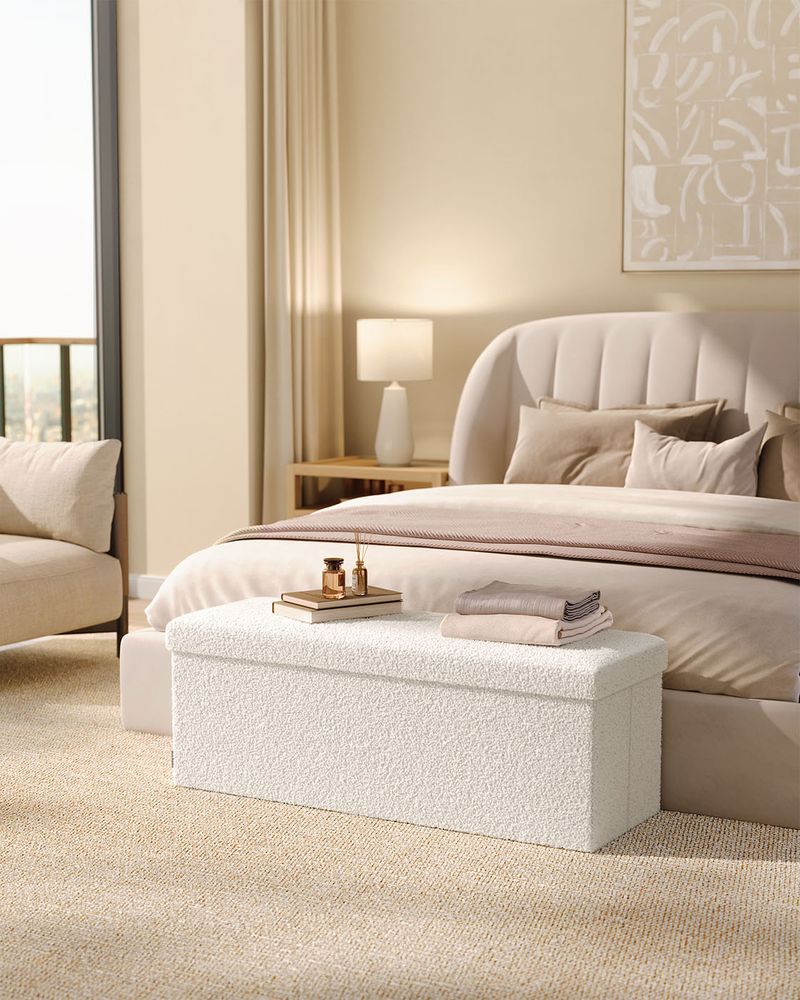 Stijlvolle Opvouwbare Opbergbank 131 Liter - Hocker met Opbergruimte - De Vries Meubels