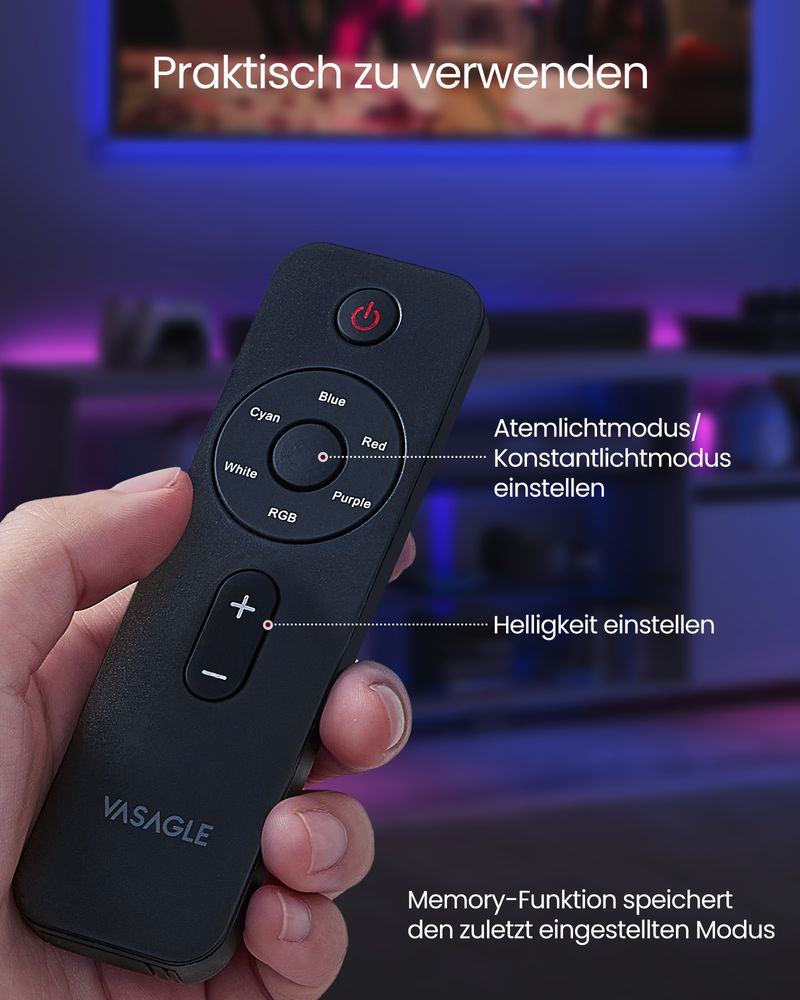 TV - meubel met LED - verlichting en verstelbare opbergruimte - De Vries Meubels