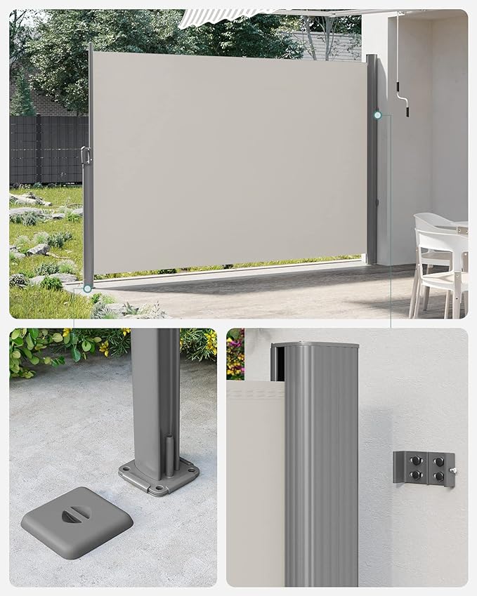 Uitschuifbaar Zijluifel - Tuinscherm - Balkonscherm - 200 x (300 - 350) cm - De Vries Meubels