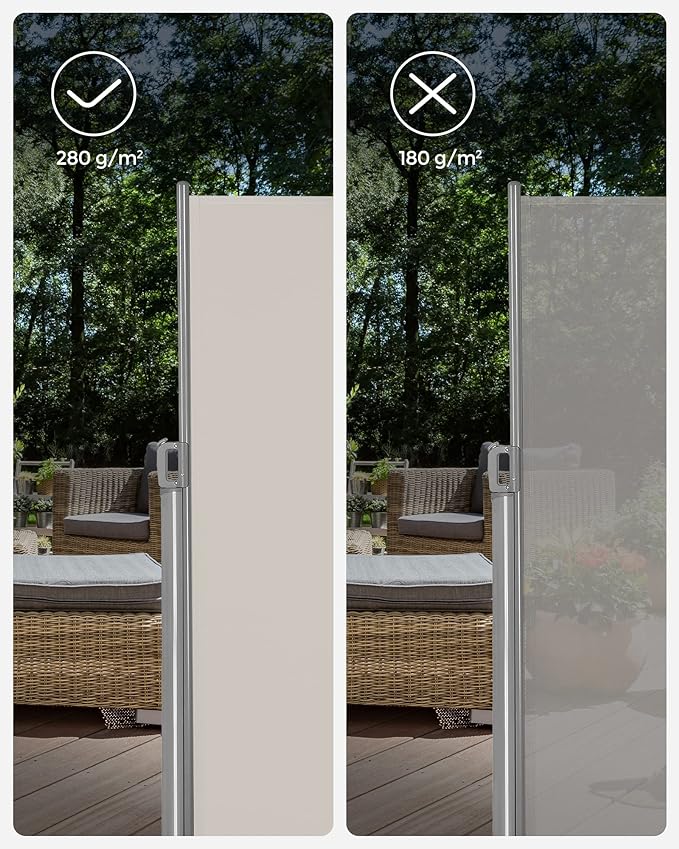 Uitschuifbaar Zijluifel - Tuinscherm - Balkonscherm - 200 x (300 - 350) cm - De Vries Meubels