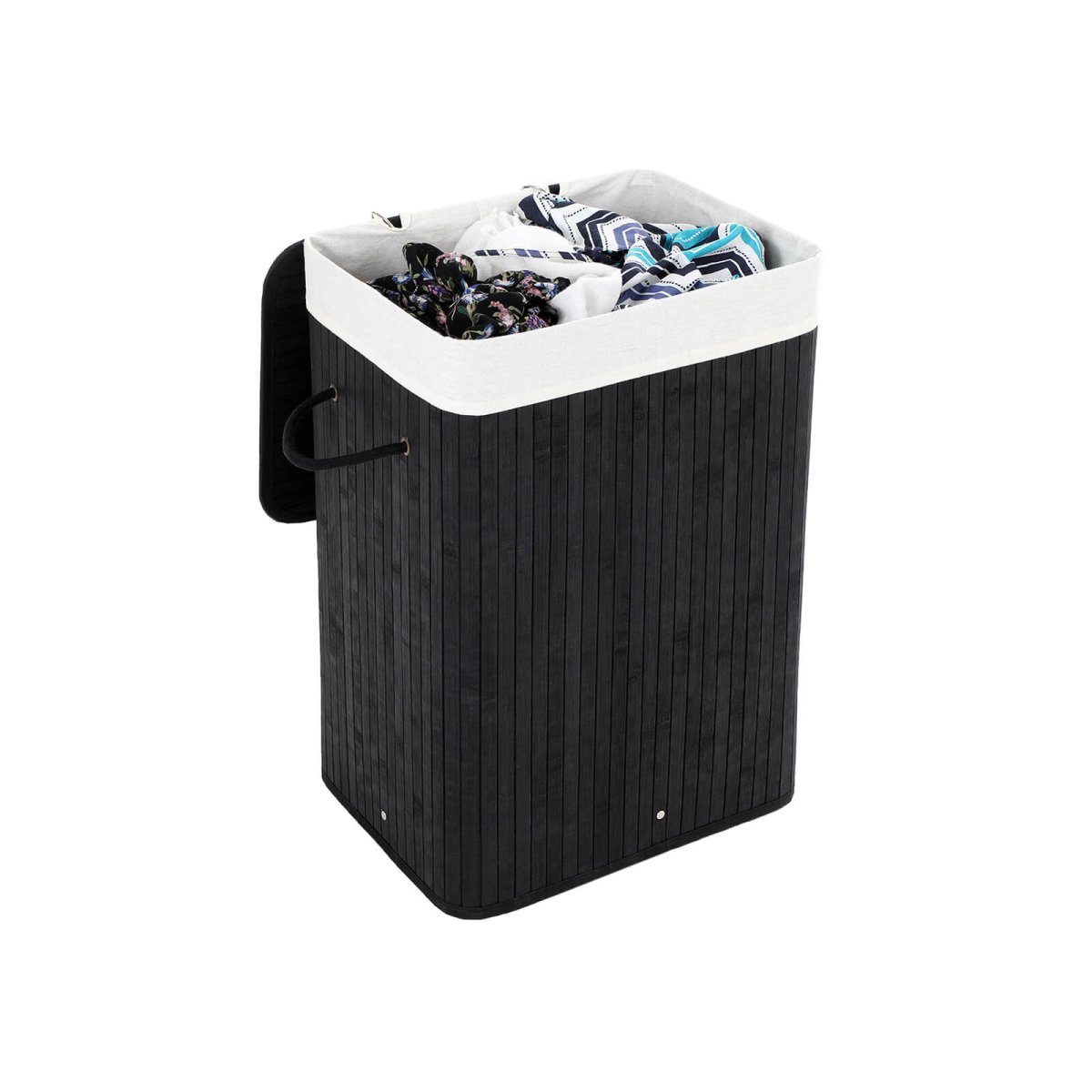 Wasmand van Bamboe – Opvouwbare Wasbox met Uitneembare Waszak – De